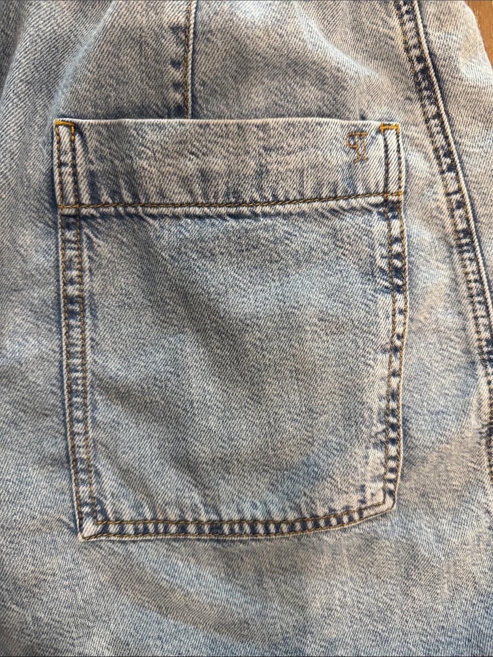 Pilcro Blue Denim Barrel Leg Jogger Jeans Size Small - Picture 7 of 8